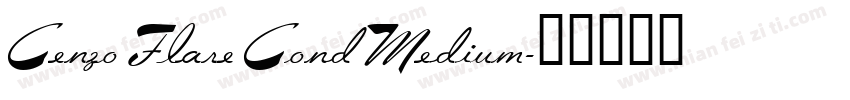 Cenzo Flare Cond Medium字体转换